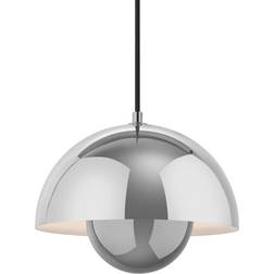 &Tradition FlowerPot VP1 Chrome Pendant Lamp ∅ 23cm