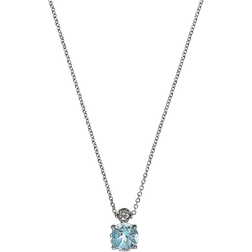 Christ Chain Necklace - White Gold/Topaz/Diamond