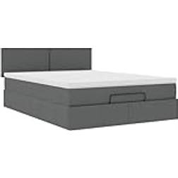 vidaXL Ottoman Sängram Med Madrass 140x190 cm Tyg Sängpaket
