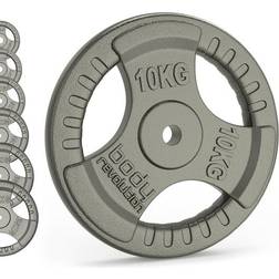 Body Revolution Cast Iron Weight Plates 1" Standard Tri Grip Pairs 2x10kg