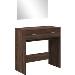 vidaXL 80x39x80cm Brown Oak Dressing Table 39x80cm 2pcs