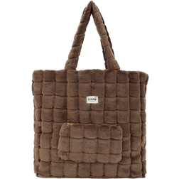 Conmé Faux Fur Net Bag - Brown