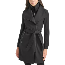 Calvin Klein Women's Belted Wrap Coat - Black