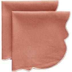 Decotique Gia Dækkeserviet Hvid, Pink (45x45cm)
