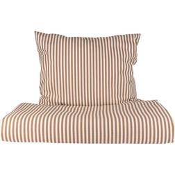 Fondaco Carl Striped Bedspread Påslakan Brun (210x150cm)