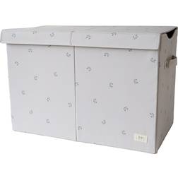 3 Sprouts Recycled Fabric Folding Storage Chest Blueberry Taupe