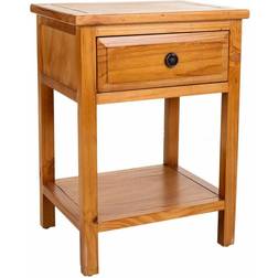 Alexandra House Living Nightstand Brown Bedside Table 36x45cm