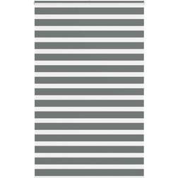 vidaXL Rullgardin Zebra Mörkgrå 140x200 cm Tyg 135,9 cm Polyester 140x175cm