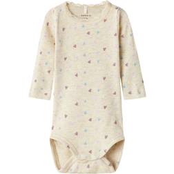 Name It Baby Smiles Long Sleeved Romper - Peyote Melange (13239336)