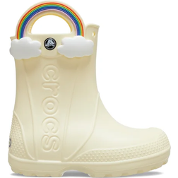 Crocs Kid's Handle It Rainbow Rain Boot - Buttercream