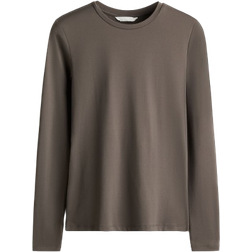 H&M Long Sleeved Microfibre Top - Dark Greige