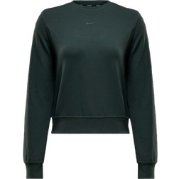 NIKE Dri-FIT One Women's Crew-Neck French Terry Sweatshirt - Vintage Green/Black