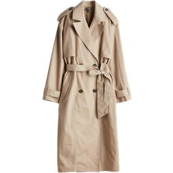 H&M Twill Trench Coat - Light Beige