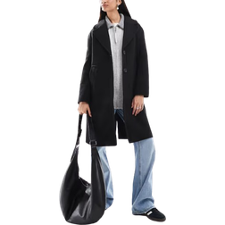 Bershka Oversized Tailored Coat - Black