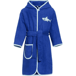 Playshoes Kid's Terrycloth Bathrobe - Shark (340003)