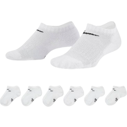 Nike Little Kid's Dri-FIT Performance Basics No-Show Socks 6-pack - White (UN0017-001)