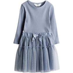 H&M Girl's Top & Skirt Set - Light Dusty Blue