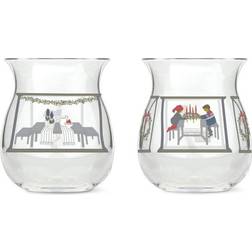 Holmegaard Christmas Tea Light Holder Clear Fyrfadsstage 7.5cm 2stk