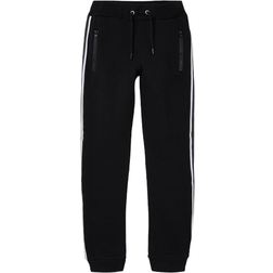 Name It Kid's Side Stripe Sweat Pants - Black (13168665)