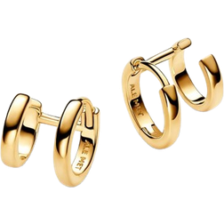 Pandora Double Huggie Hoop Earrings - Gold