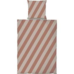 Mette Ditmer Diagonal Bedding Set Bettbezug Weiß, Rot (200x140cm)