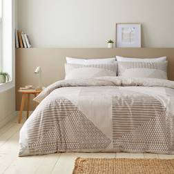 Catherine Lansfield Larsson Geo Duvet Cover Natural (200x200cm)
