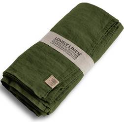 Lovely Linen Dug Jeep Green Bordsduk Grön (300x145cm)