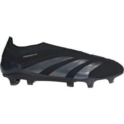 adidas Predator Elite Laceless FG - Core Black/Carbon/Gold Metallic