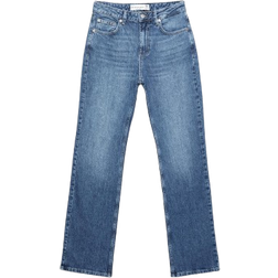 Stradivarius Straight Lleg Vintage Effect Jeans - Denim