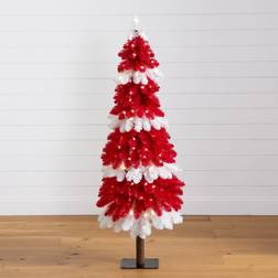 Nearly Natural Peppermint T4700 Red/White Christmas Tree 60"