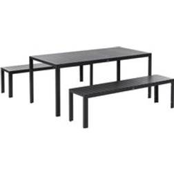 Beliani Modern Garden with 2 Benches Patio Dining Set