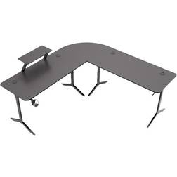 Game table Corner with carbon fiber structure - Black, 1500x600x730mm