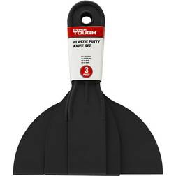 Hyper Tough Plastic Putty Knife Set 3 Piece Paint Scraper