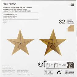 Rico Design Poetry Origami Kraft Paper Gold 15x15cm 70g 32 sheets