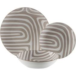 Versa Denali Grey Porcelain Tableware Dinner Set