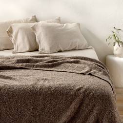 Casaluna Full Queen Boucle Blanket Warm Blankets Brown (243.8x233.7cm)