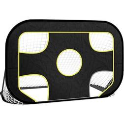 vidaXL Football Goal Net with Target 120x80x80 Polyester Black