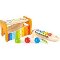 Hape Pound & Tap Bench with Slide Out Xylophone E0305