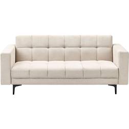 Beliani Fabric Tufted Beige Alnes Sofa 184cm 3 Seater