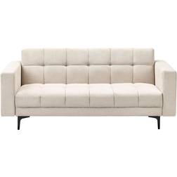 Beliani Fabric Tufted Beige Alnes Soffa 184cm 3-sits