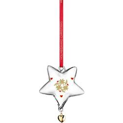 Holmegaard Ann-Sofi Romme Poinsettia of The Year 2024 Clear Christmas Tree Ornament 8.5cm