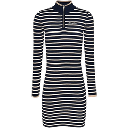 Tommy Jeans Metallic Stripe Mini Jumper Dress - Dark Night Navy