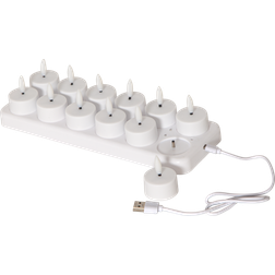 Star Trading Flamme Charge White LED-lys 6.5cm 12stk