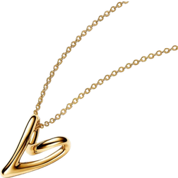 Pandora Organically Shaped Heart Pendant Necklace - Gold