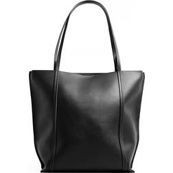 NA-KD Boxy Leather Tote - Sort