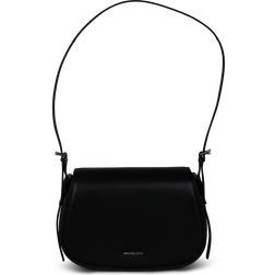 Michael Kors Medium Leather Messenger Bag - Black