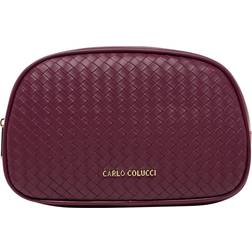Carlo Colucci Braided Toiletry Bag - Red