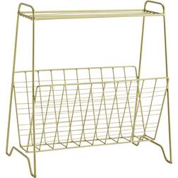 Madam Stoltz Magazine Antique Brass Newspaper Rack 39x45cm