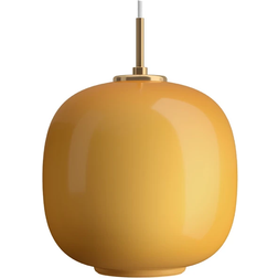 Louis Poulsen VL45 Radiohus Brass/Glossy Amber Pendant Lamp ∅ 25cm