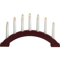 Konstsmide 3972-520 Matt Dark Red/White Adventslysestage 38.7cm